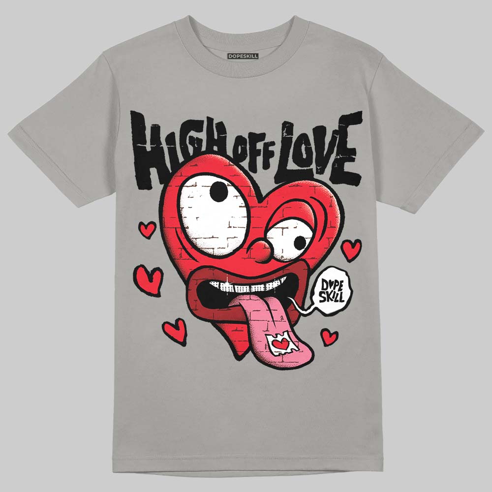 Grey Collection DopeSkill Grey T-shirt High Off Love Graphic