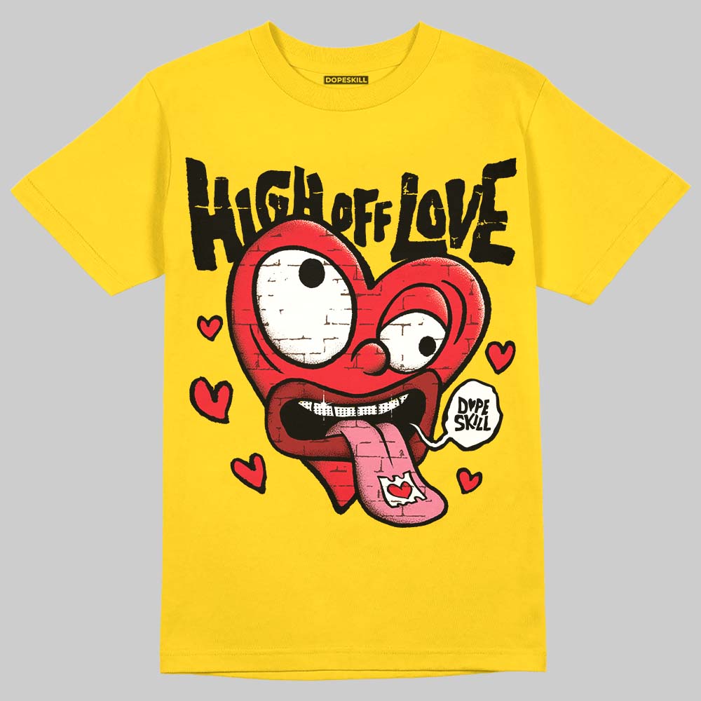 Yellow Collection DopeSkill Gold T-shirt High Off Love Graphic