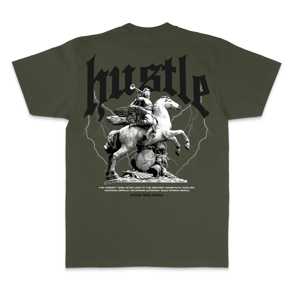 Hustle Builds Strong People - Olive T-Shirt