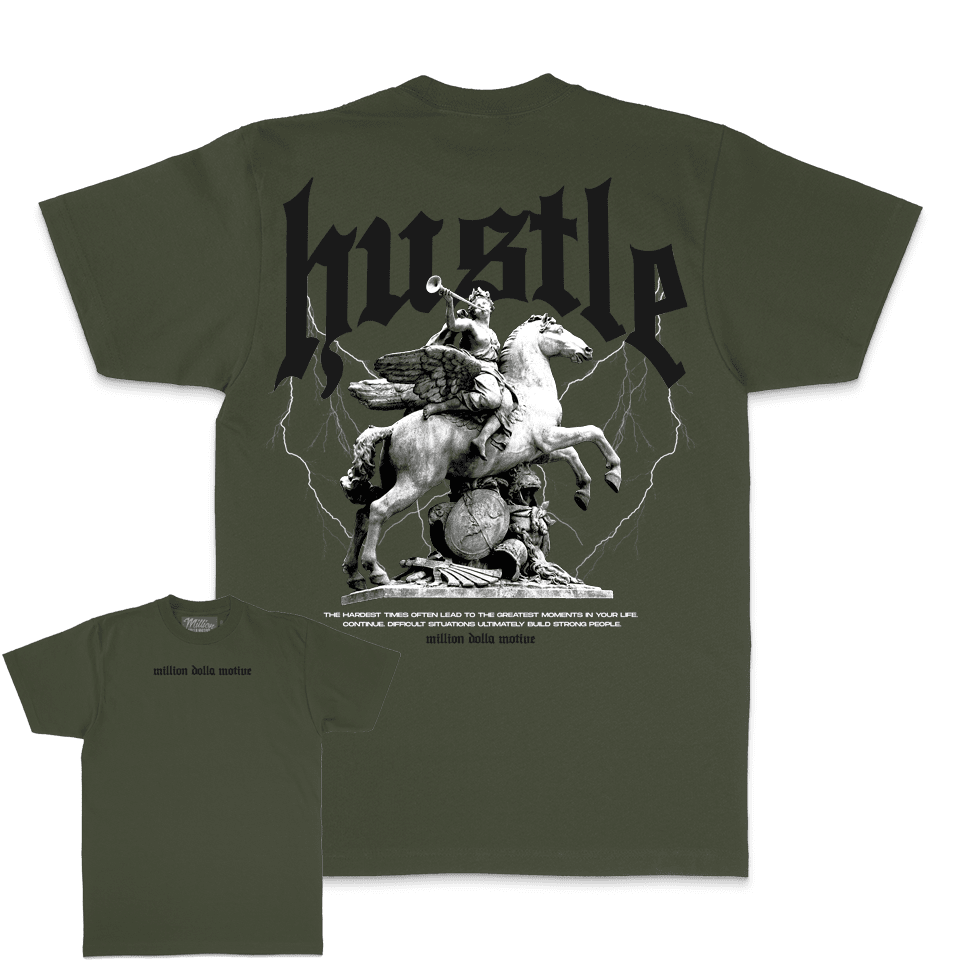 Hustle Builds Strong People - Olive T-Shirt