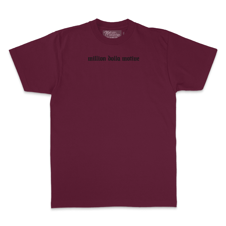 Hustle Builds Strong People - Maroon T-Shirt