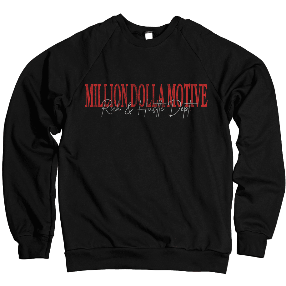 Hustle Invest Live - Black Crewneck Sweatshirt