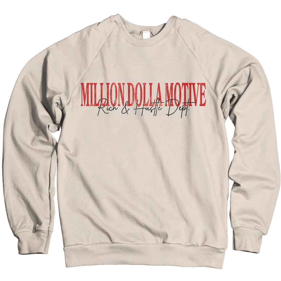 Hustle Invest Live - Sand Crewneck Sweatshirt