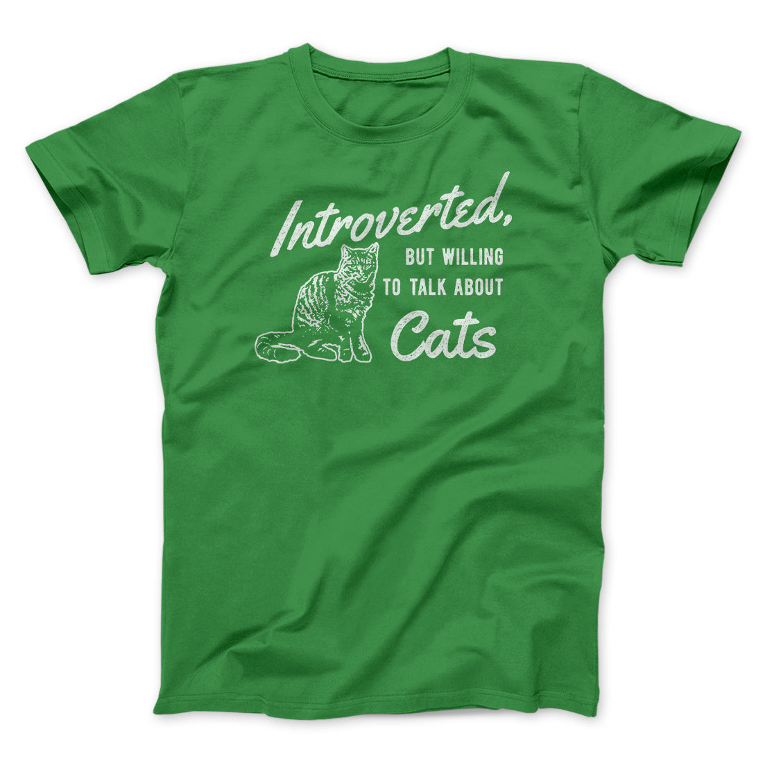 Introverted But Willing To Talk About Cats Men/Unisex T-Shirt