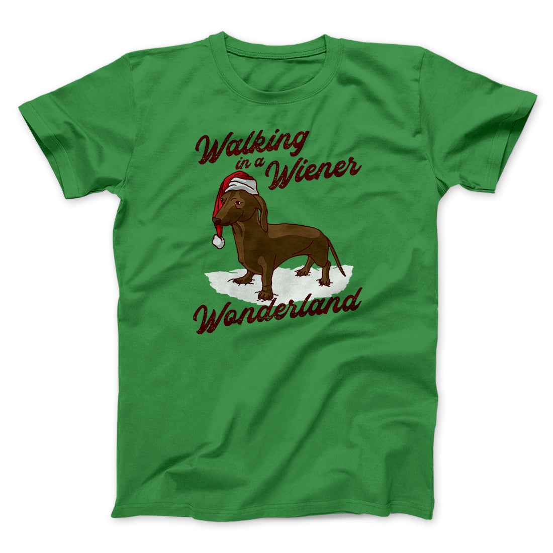 Walking In A Wiener Wonderland Men/Unisex T-Shirt