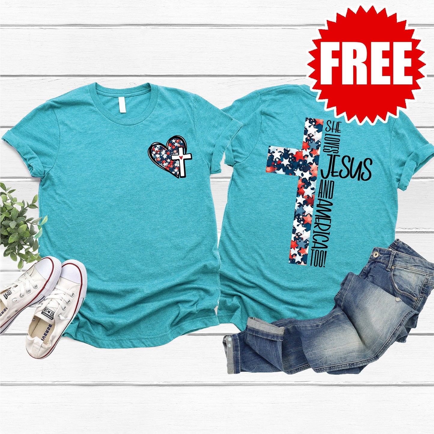 She Loves Jesus Tee - Heather Jade - 0