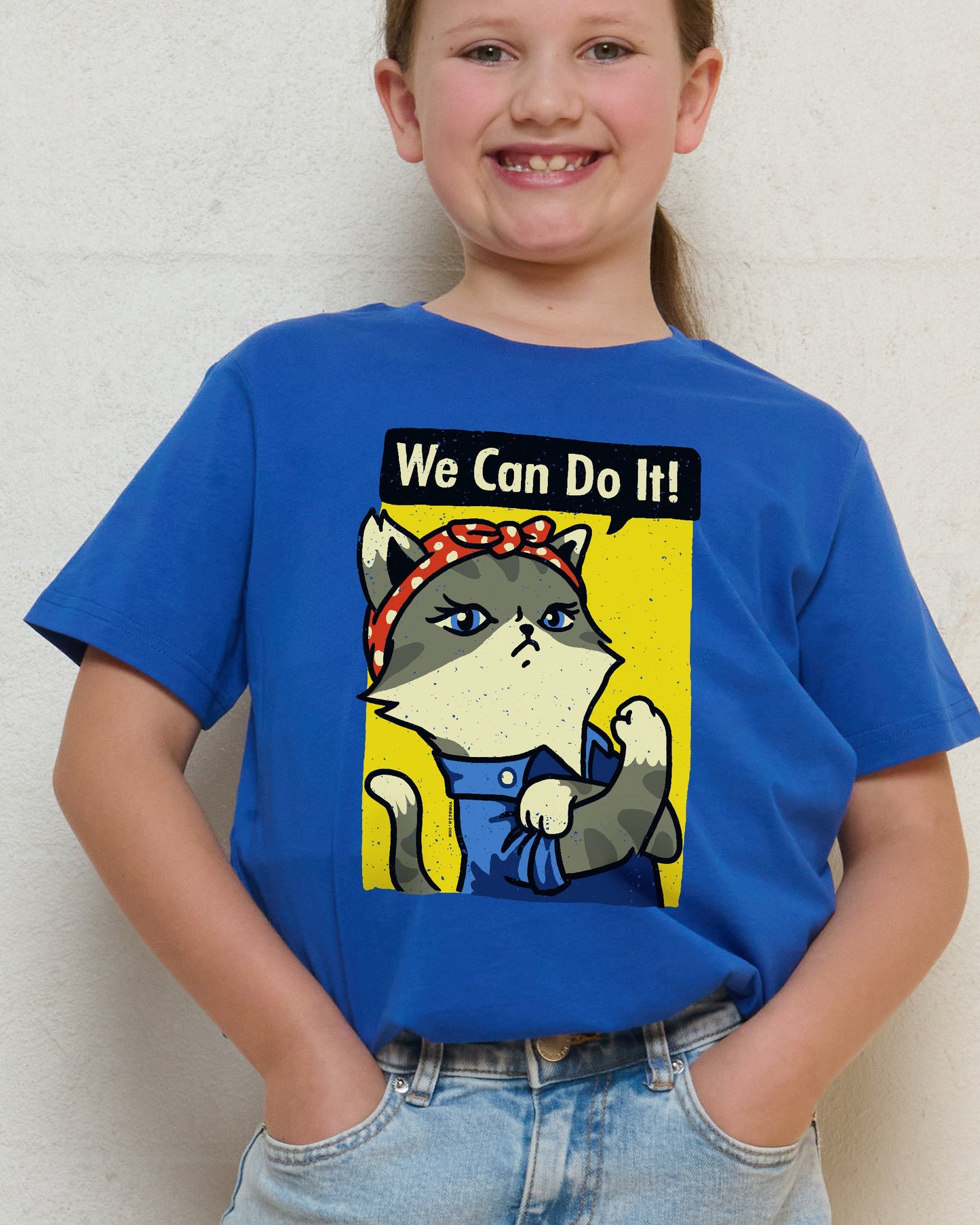 We Can Do It! Cat Edition Kids T-Shirt