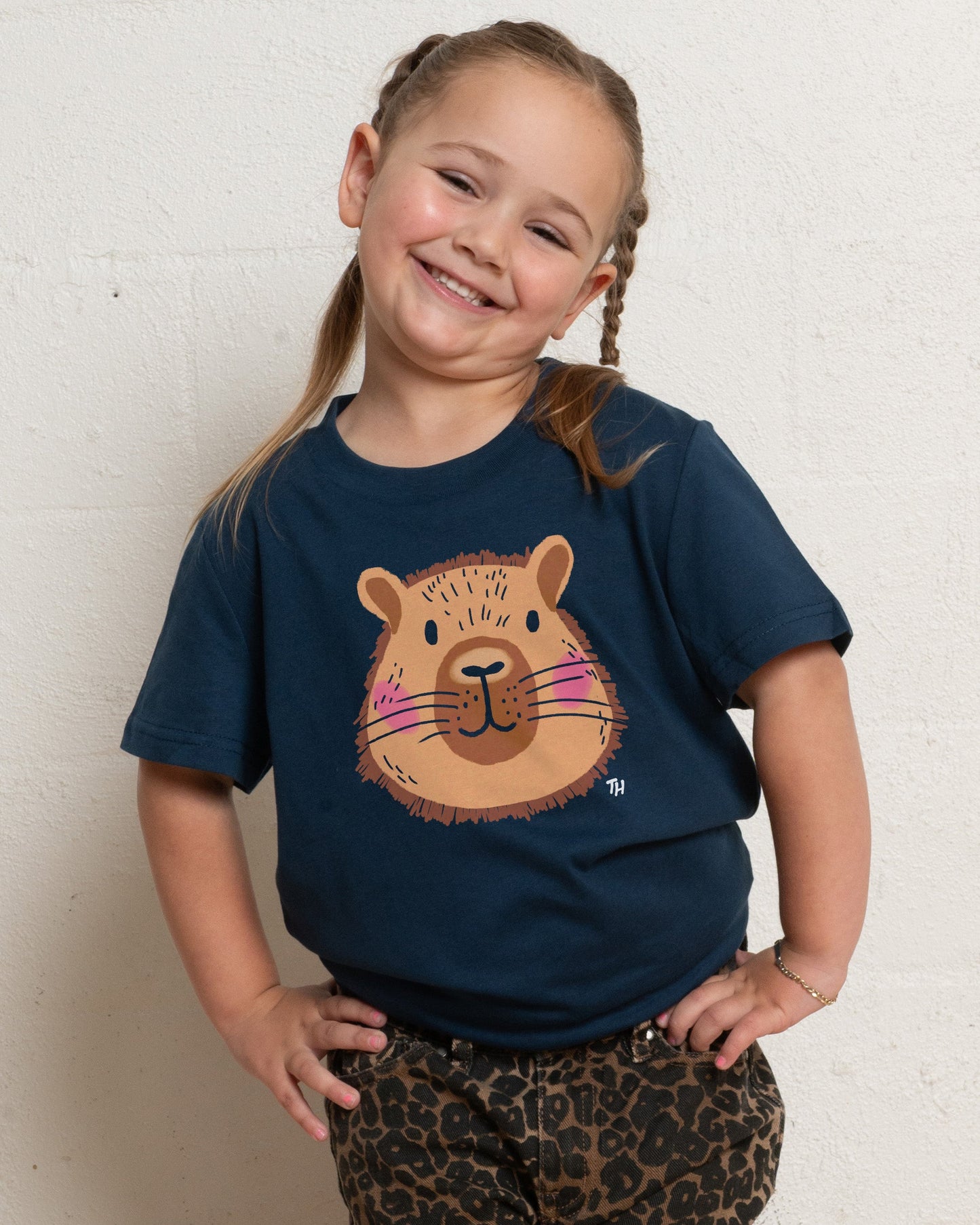 Capybara Face Kids T-Shirt