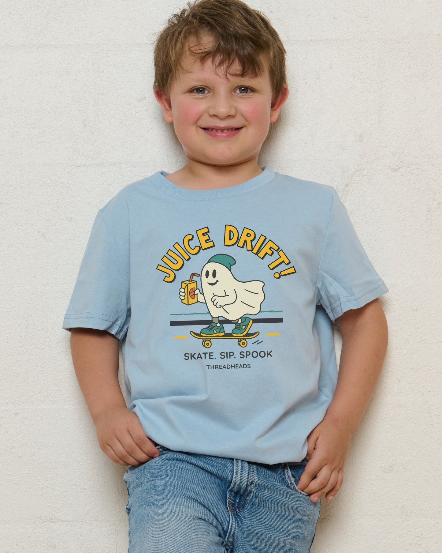 Skate. Sip. Spook Kids T-Shirt