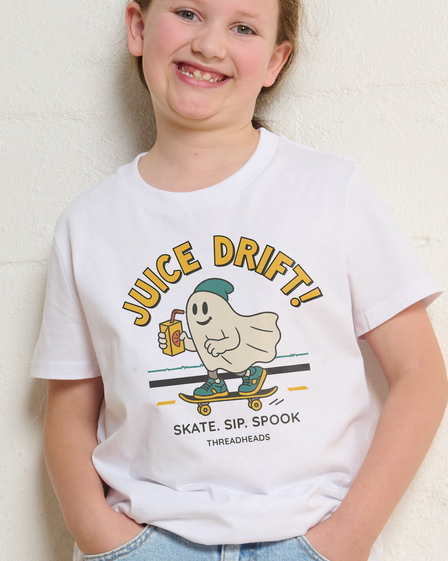 Skate. Sip. Spook Kids T-Shirt