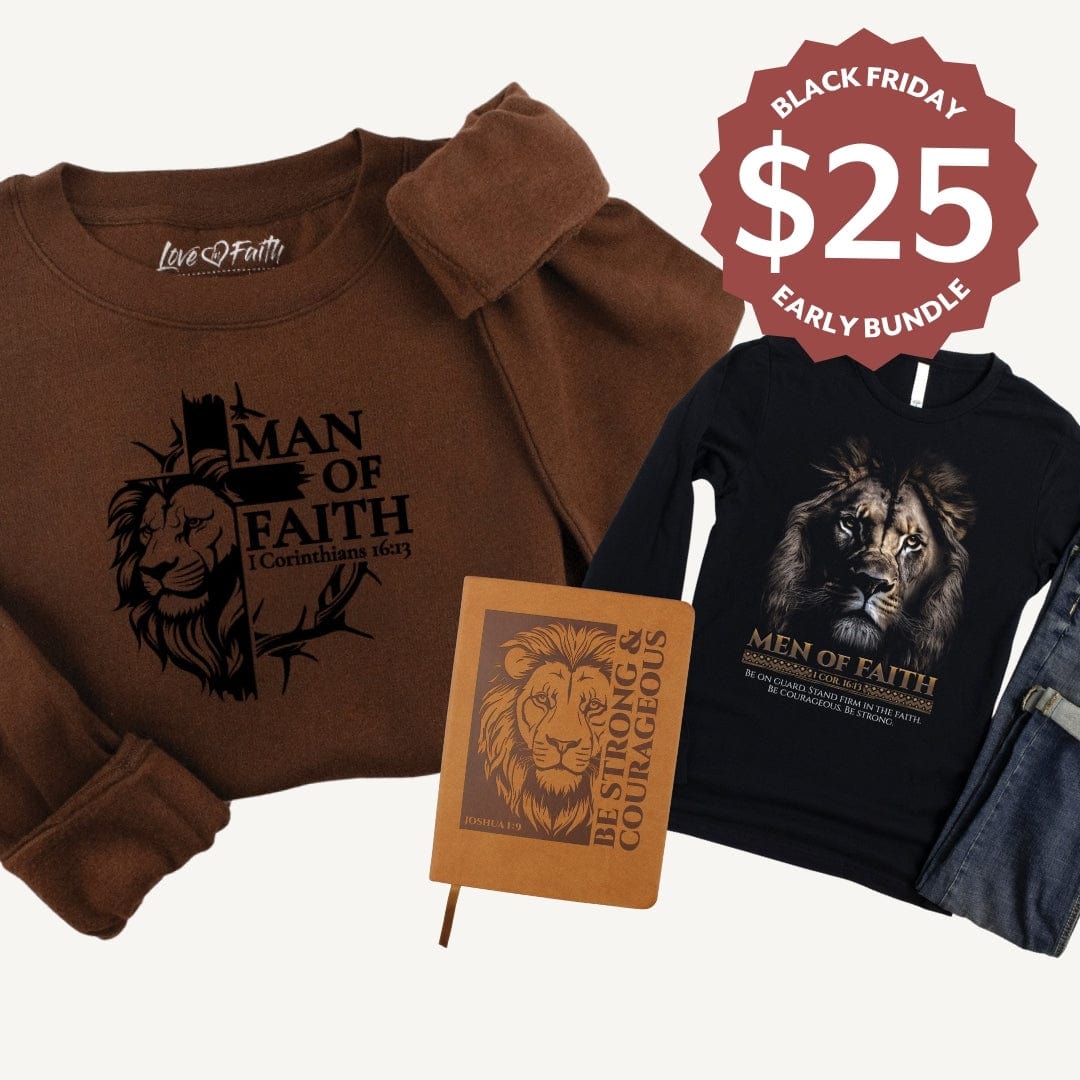 Men's Sweatshirt, Men's Long Sleeve Tee, & Men's Journal Bundle