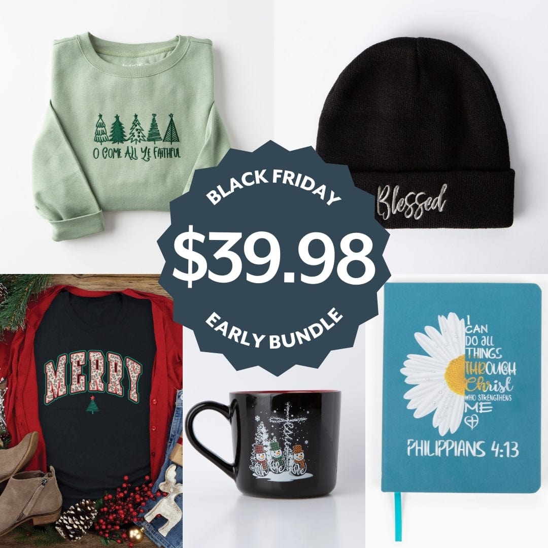 Sweatshirt, Shirt, Beanie, Mug, & Journal