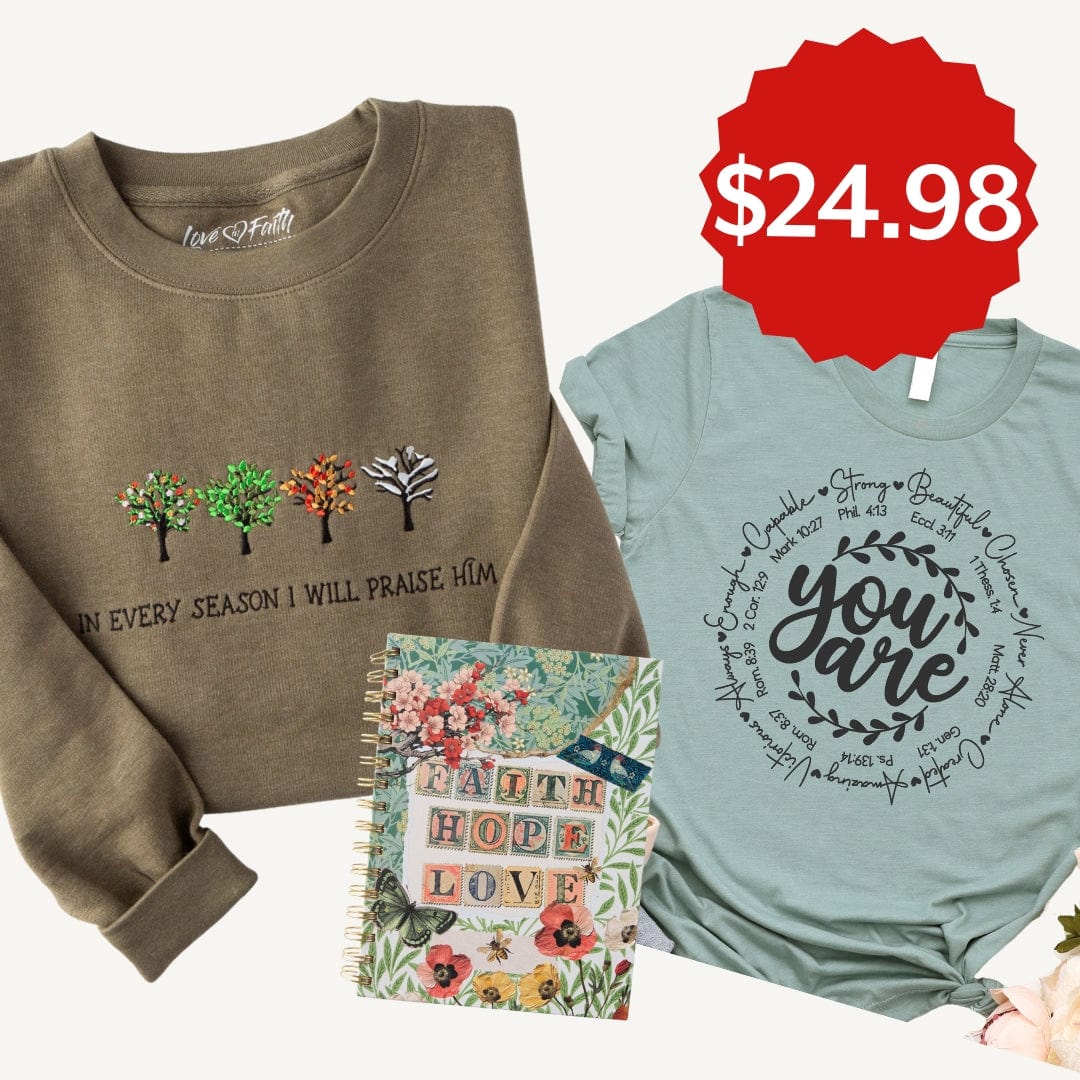 Sweatshirt, Shirt, & Journal Bundle