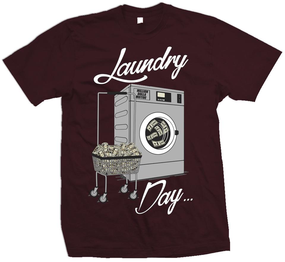 Laundry Day - Maroon T-Shirt