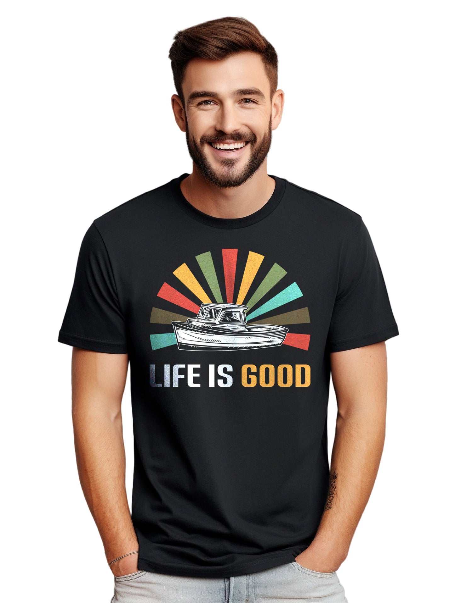 Life Is Good Fishing TShirt T-Shirt