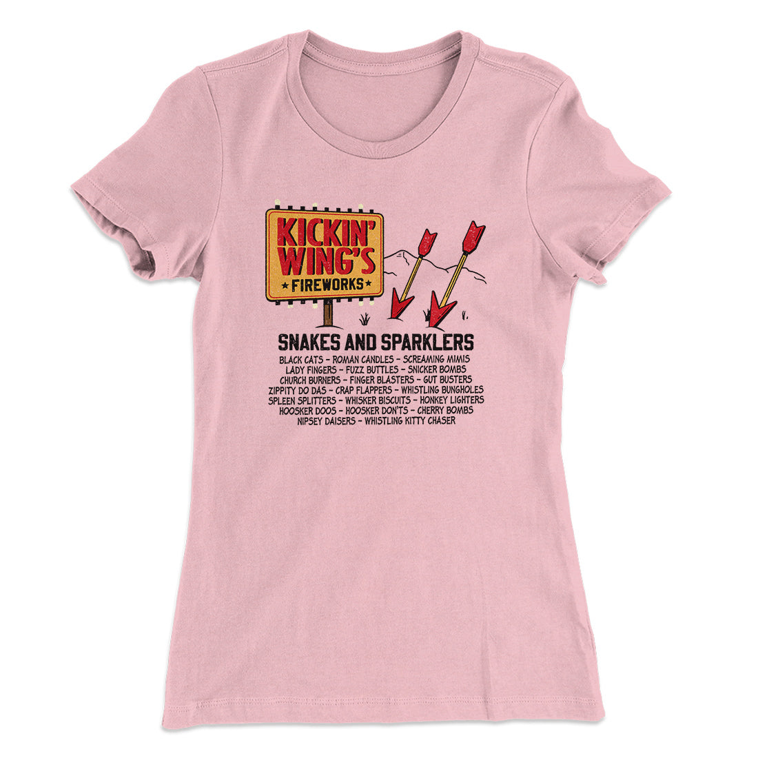 Kickin' Wing's Fireworks Women's T-Shirt