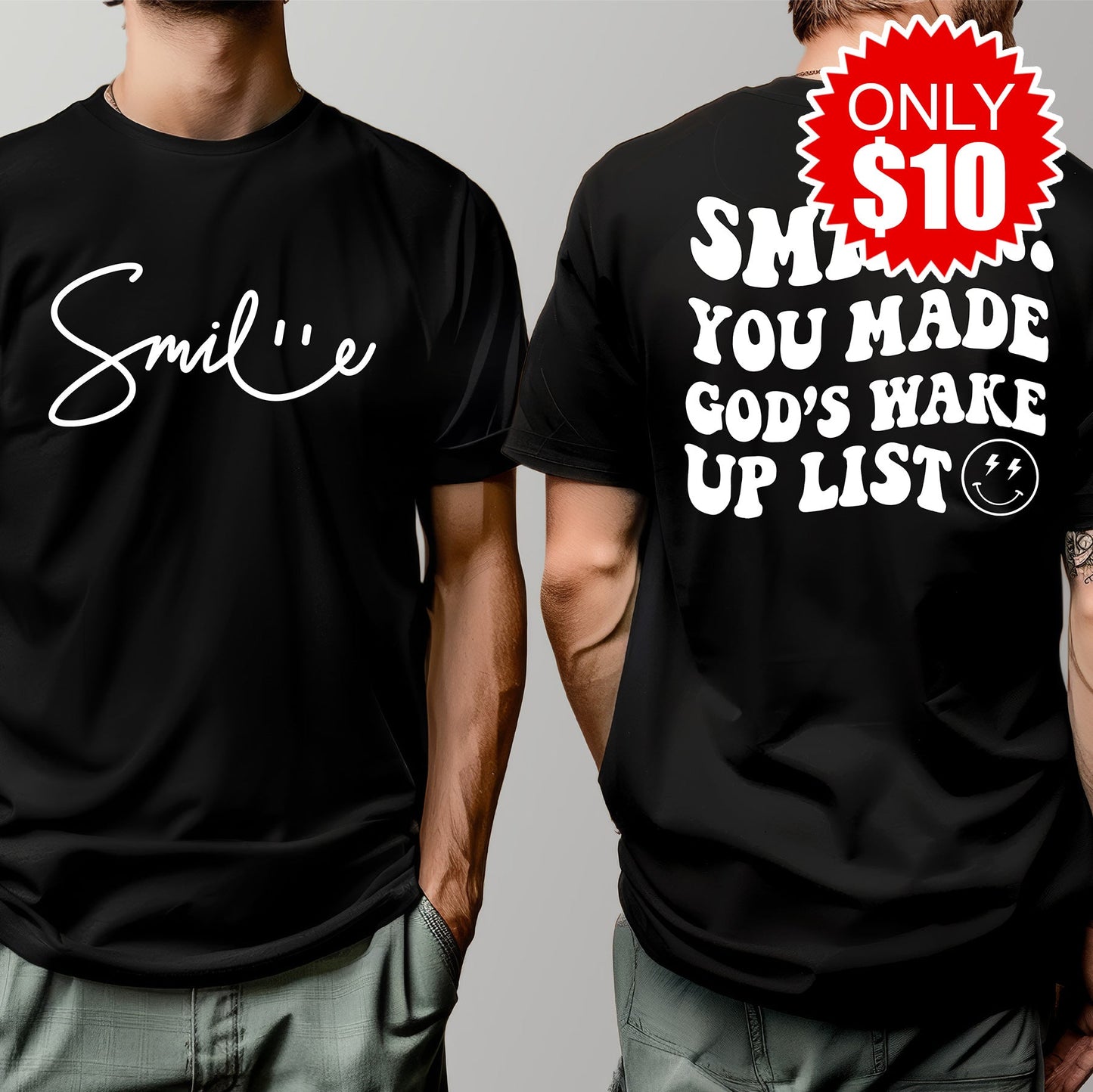 God's Wake Up List - Men Tee - Black