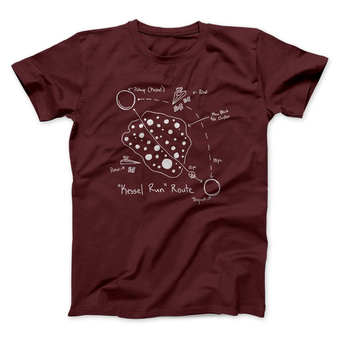 Kessel Run Directions Funny Movie Men/Unisex T-Shirt