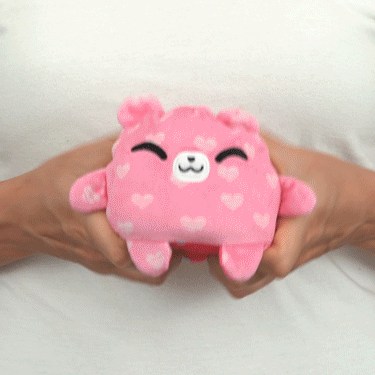 TeeTurtle Reversible Bear Plushmate (Hearts)