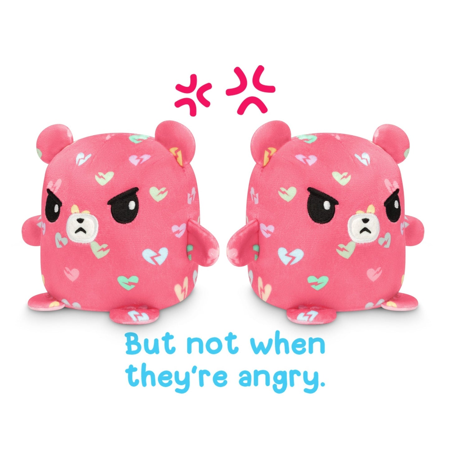 TeeTurtle Reversible Bear Plushmate (Hearts)