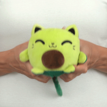 TeeTurtle Reversible Cat Plushmate (Avo-cat-o)