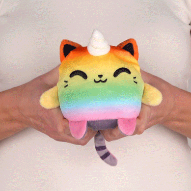 TeeTurtle Reversible Cat & Kittencorn Plushmate