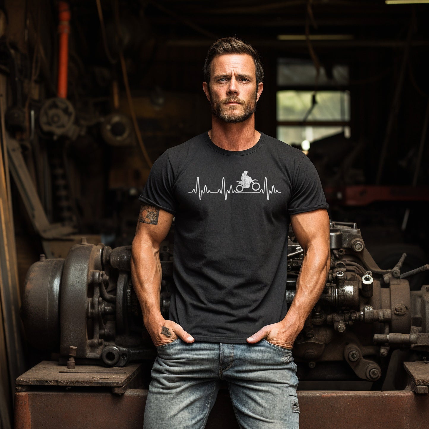 Motorcross Heartbeat TShirt