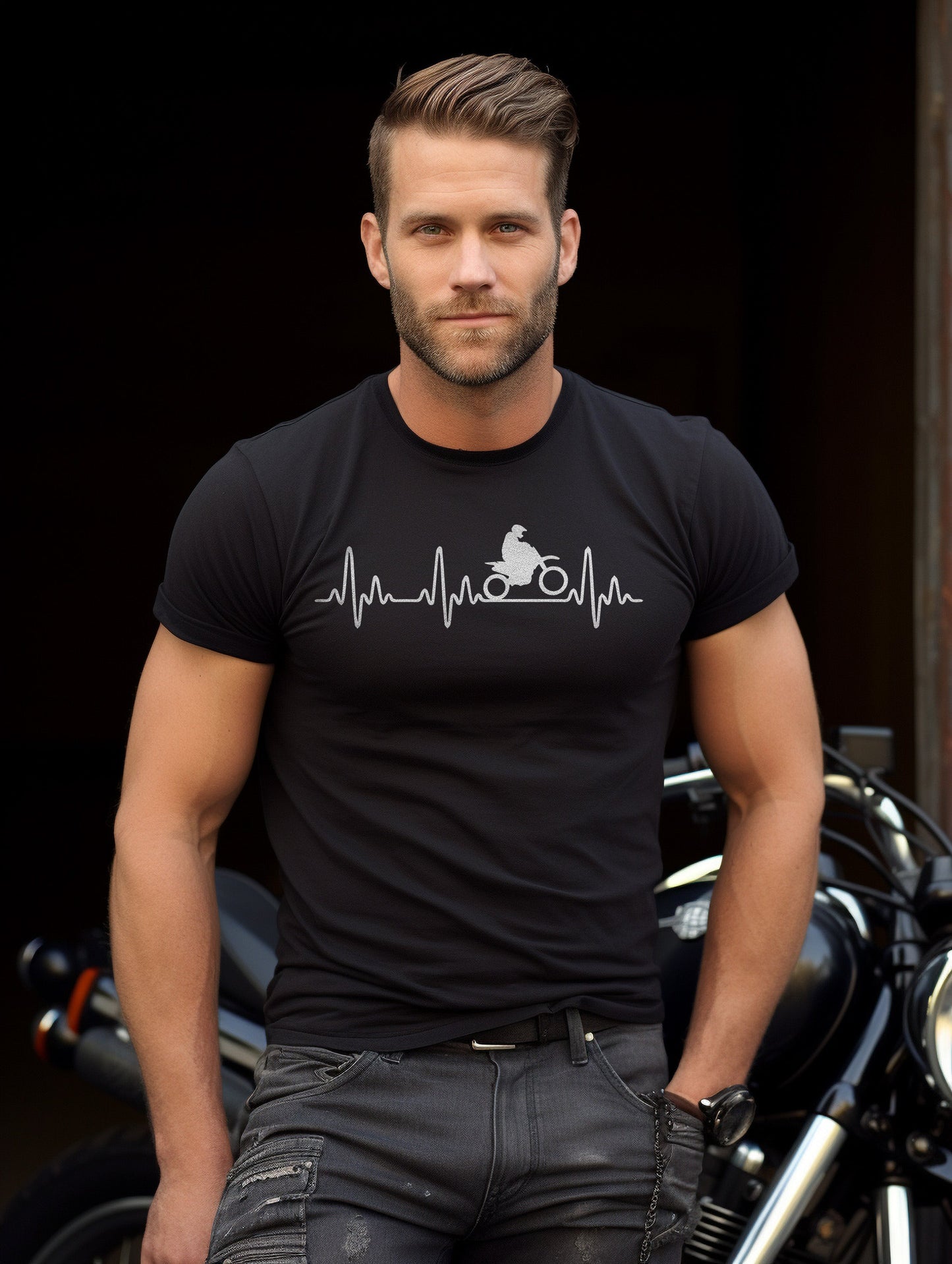 Motorcross Heartbeat TShirt