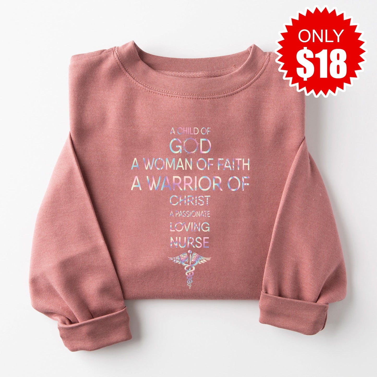 Loving Nurse Sweatshirt - Heather Mauve - 18