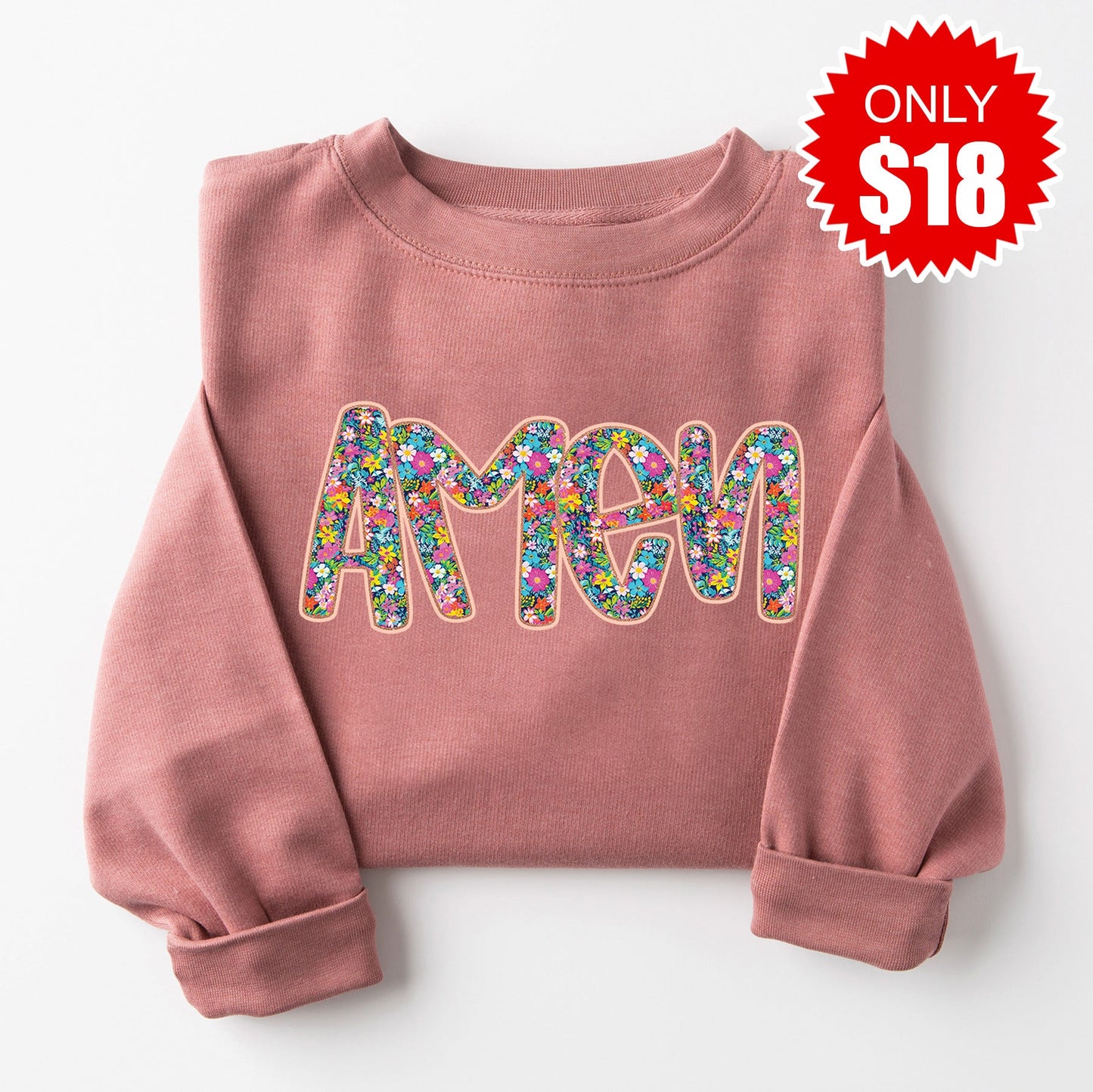 Amen Sweatshirt - Heather Mauve - 18