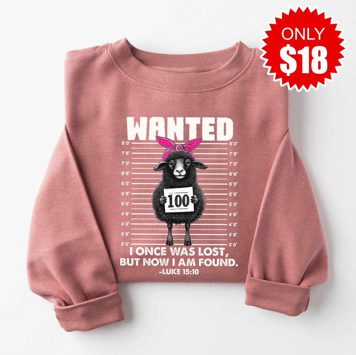 Wanted Sheep Sweatshirt - Heather Mauve - 18