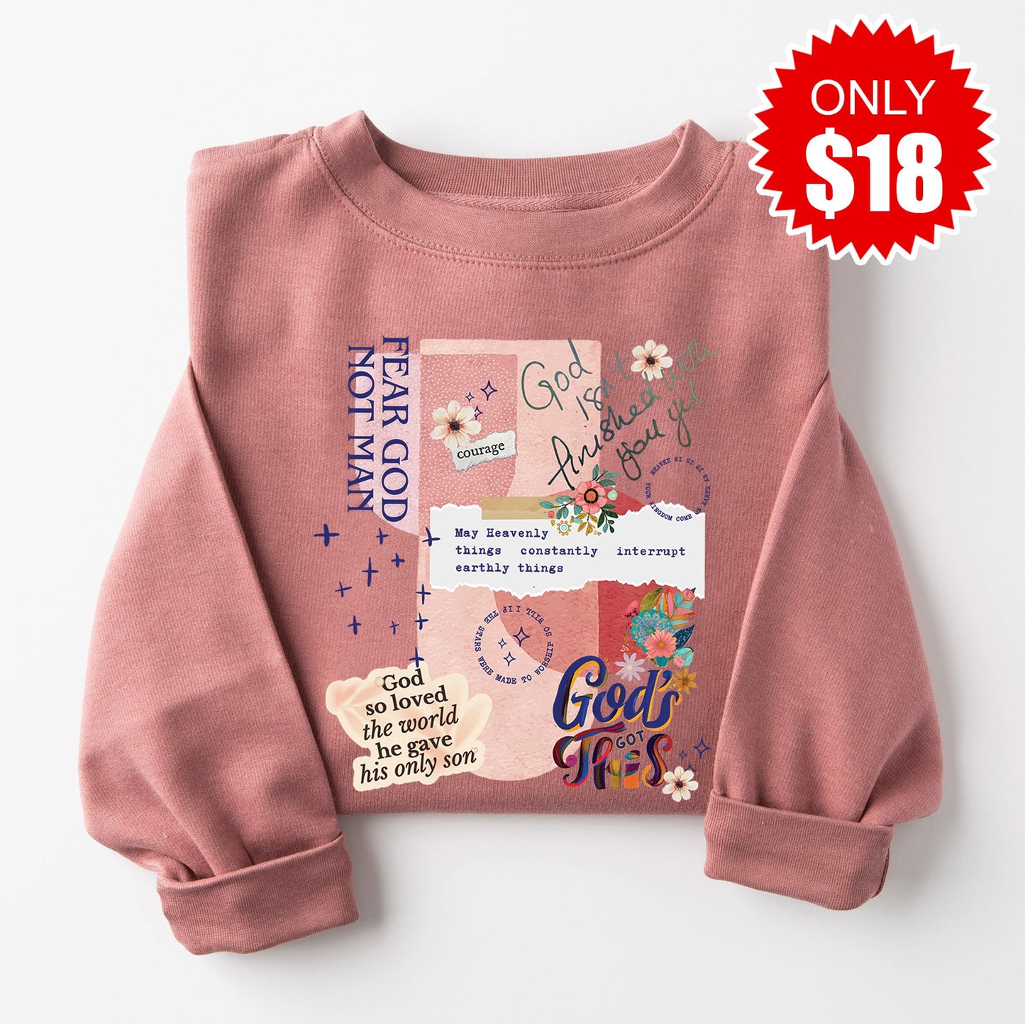 God Isn't Finished Sweatshirt - Heather Mauve - 18