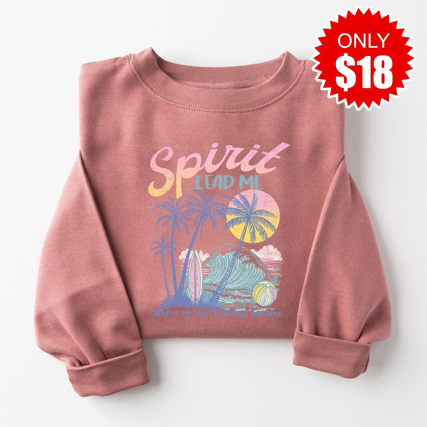 Spirit Lead Me Sweatshirt - Heather Mauve - 18