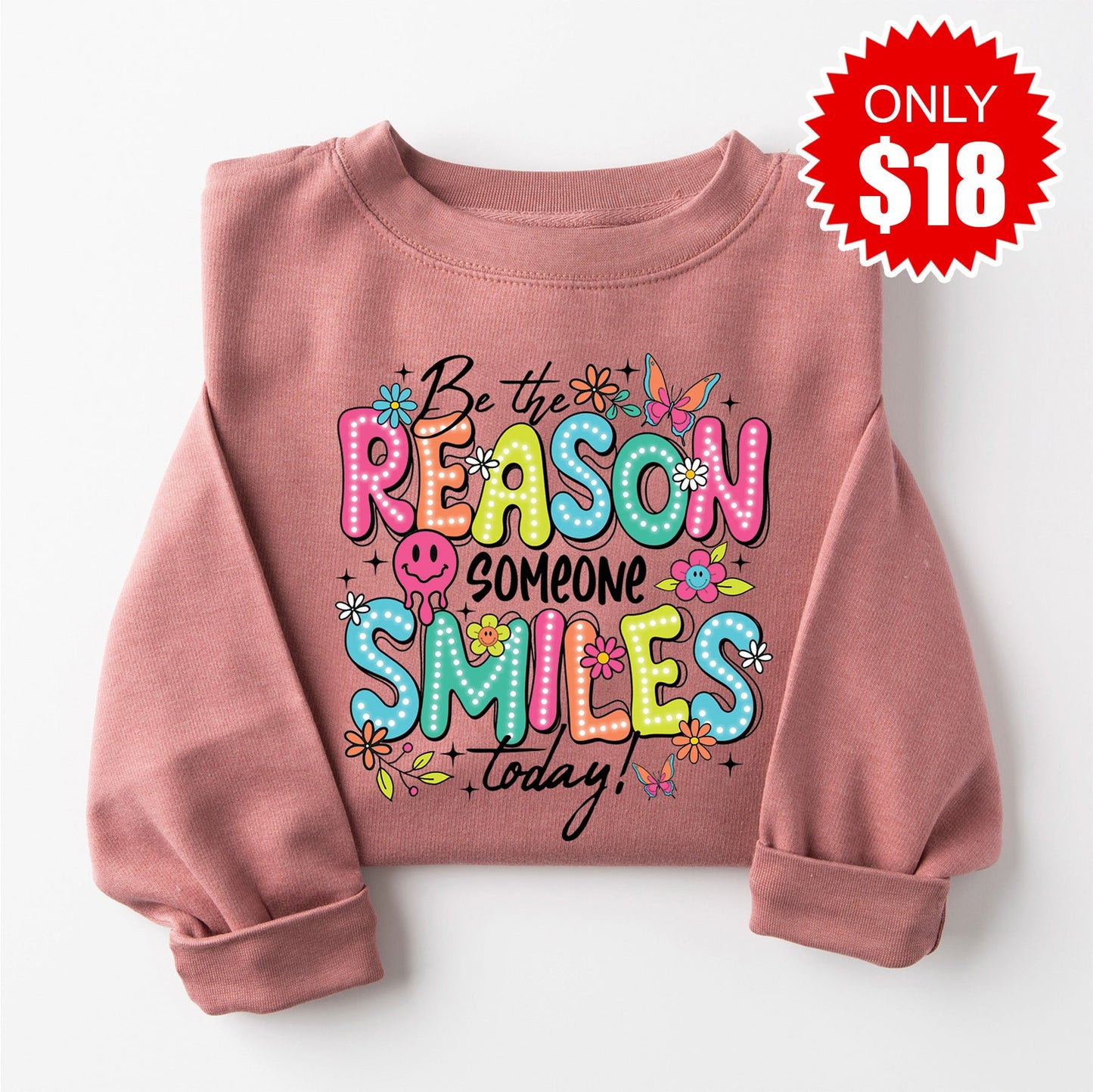 Be The Reason Sweatshirt - Heather Mauve - 18
