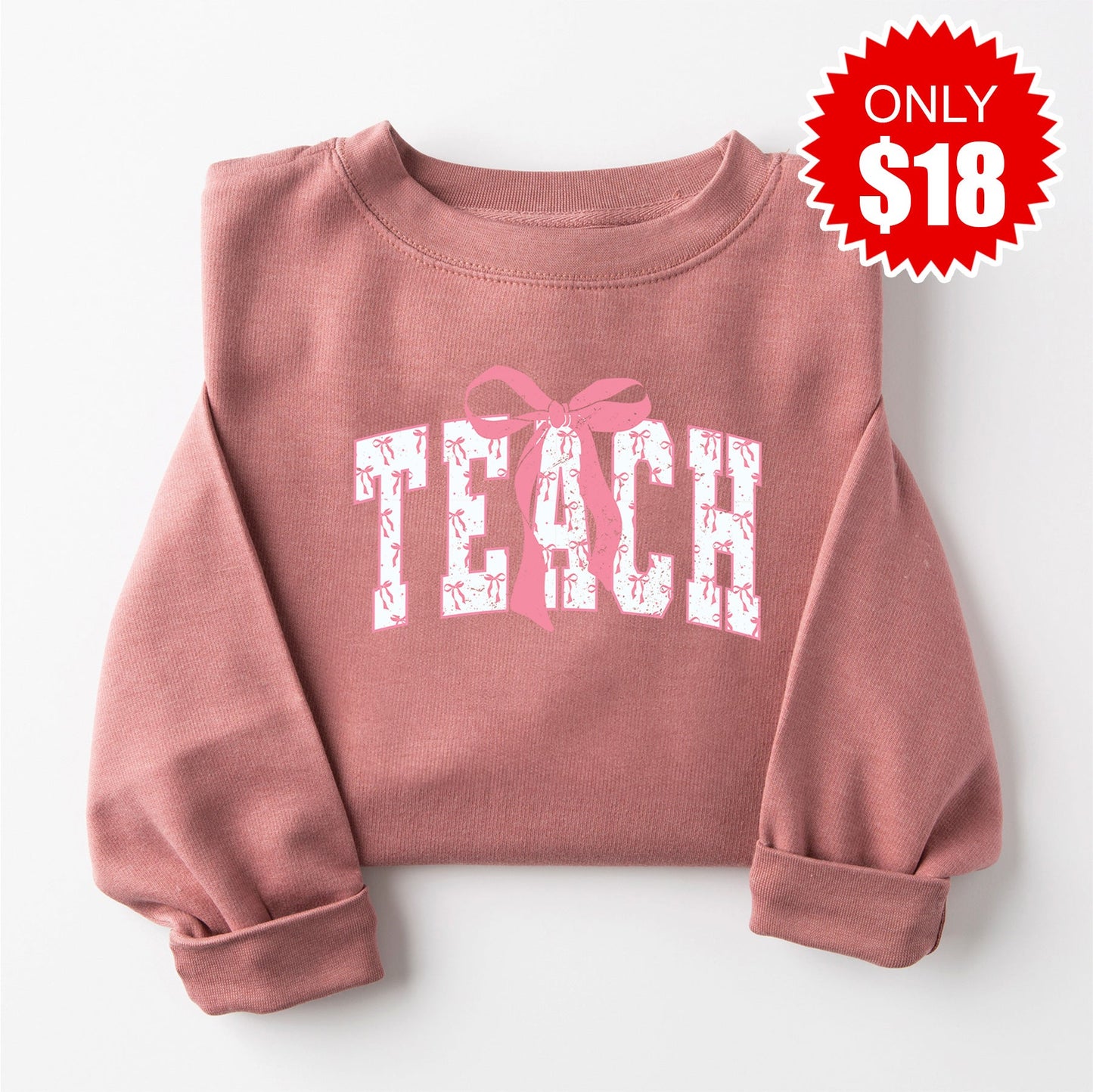 Teach Sweatshirt - Heather Mauve - 18