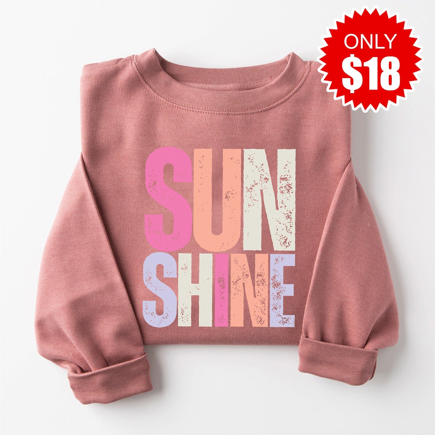 Sunshine Sweatshirt - Heather Mauve - 18