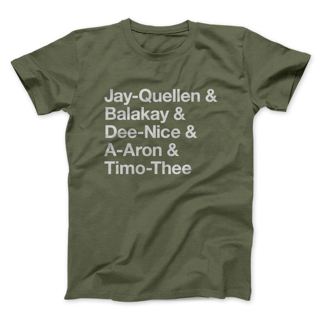 Substitute Teacher Names Men/Unisex T-Shirt