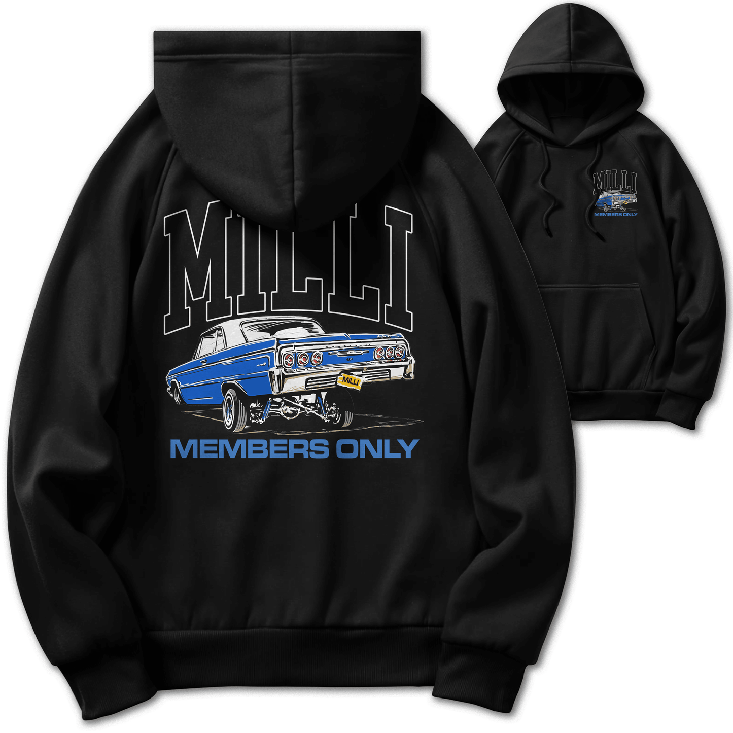 Milli Lowrider Members Only - Black Hoodie Sweatshirt