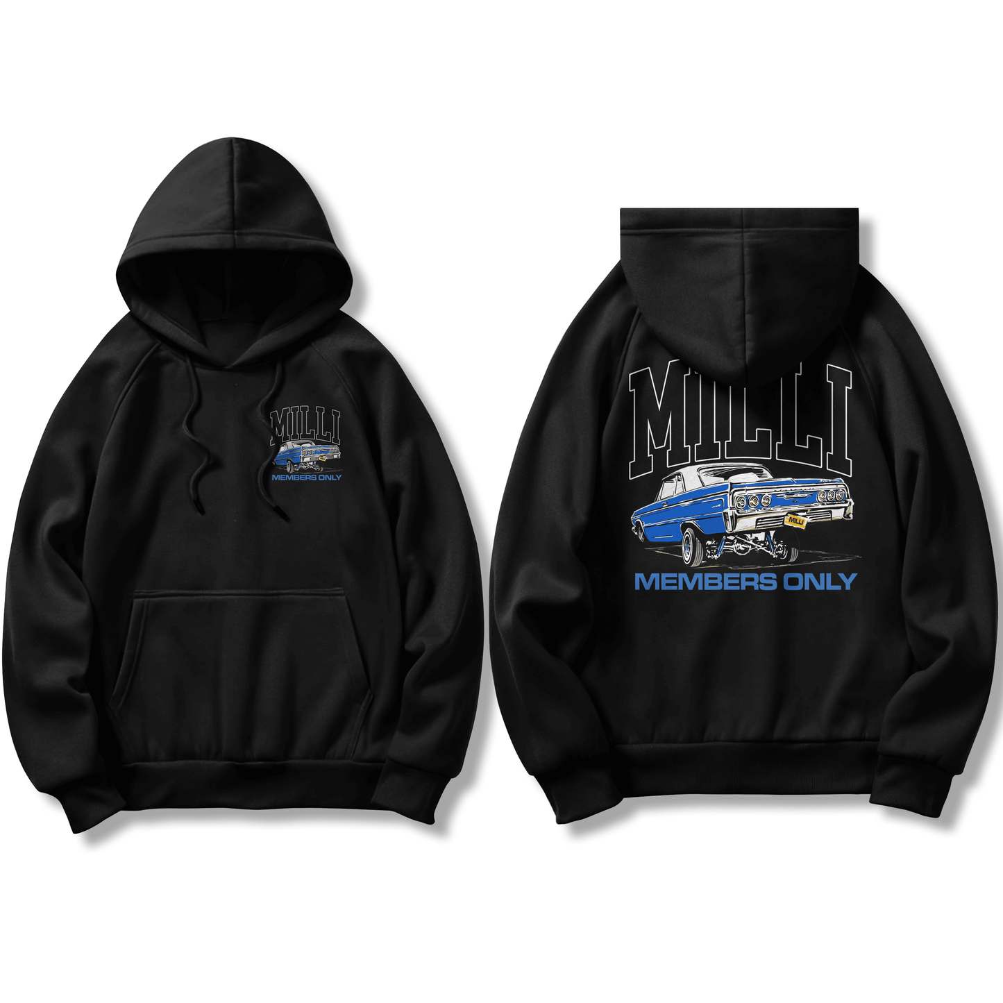 Milli Lowrider Members Only - Black Hoodie Sweatshirt