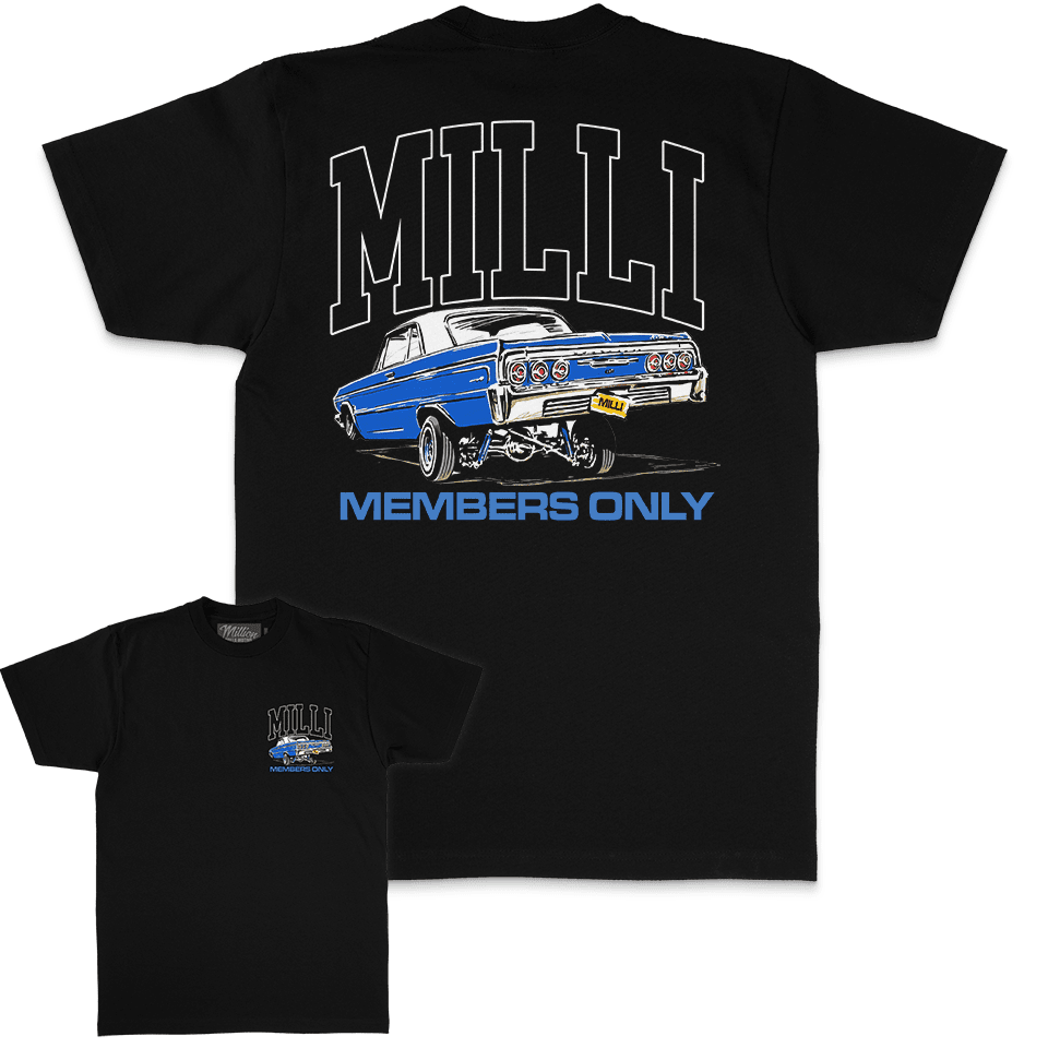 Milli Lowrider Members Only - Black T-Shirt