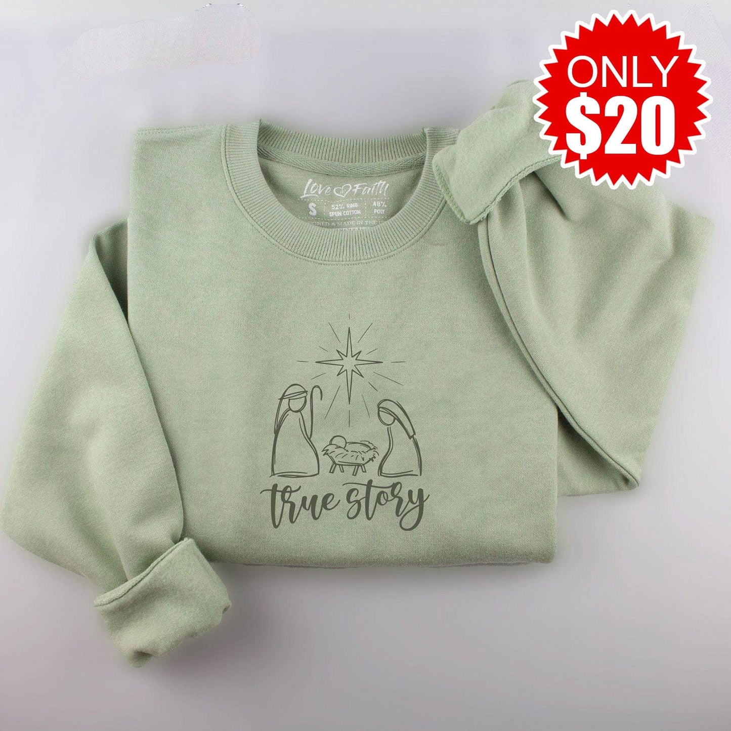 Embroidered True Story Sweatshirt - 20