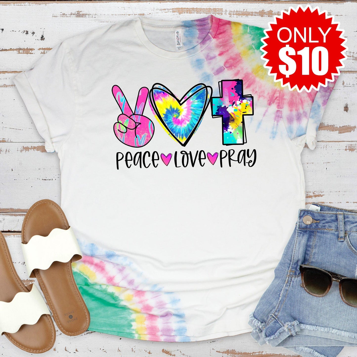 Peace Love Pray Tee - 10