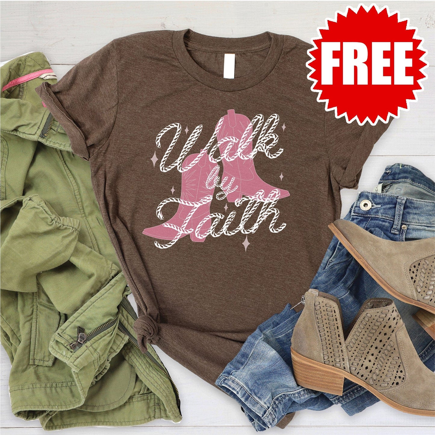 Walk by Faith Tee - 0