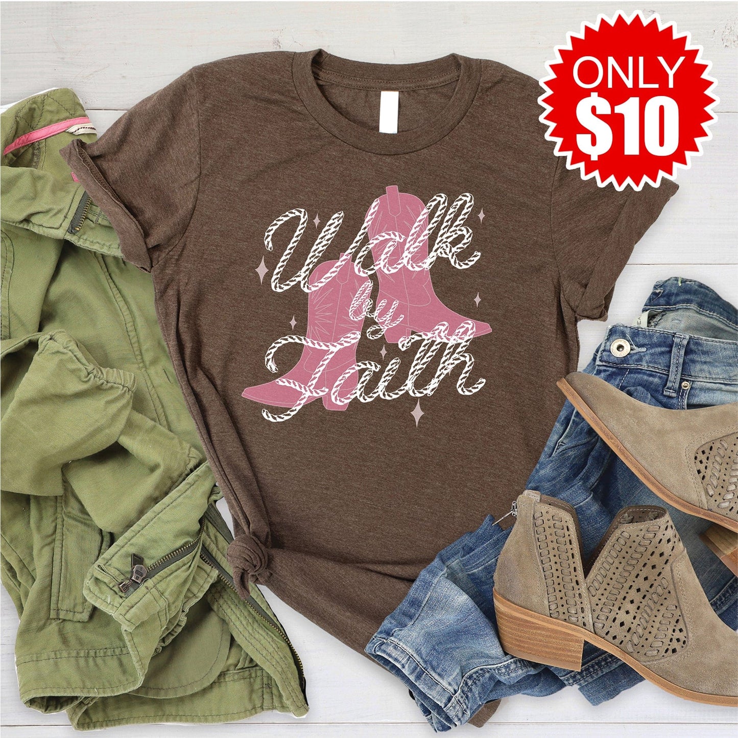 Walk by Faith Tee - 10