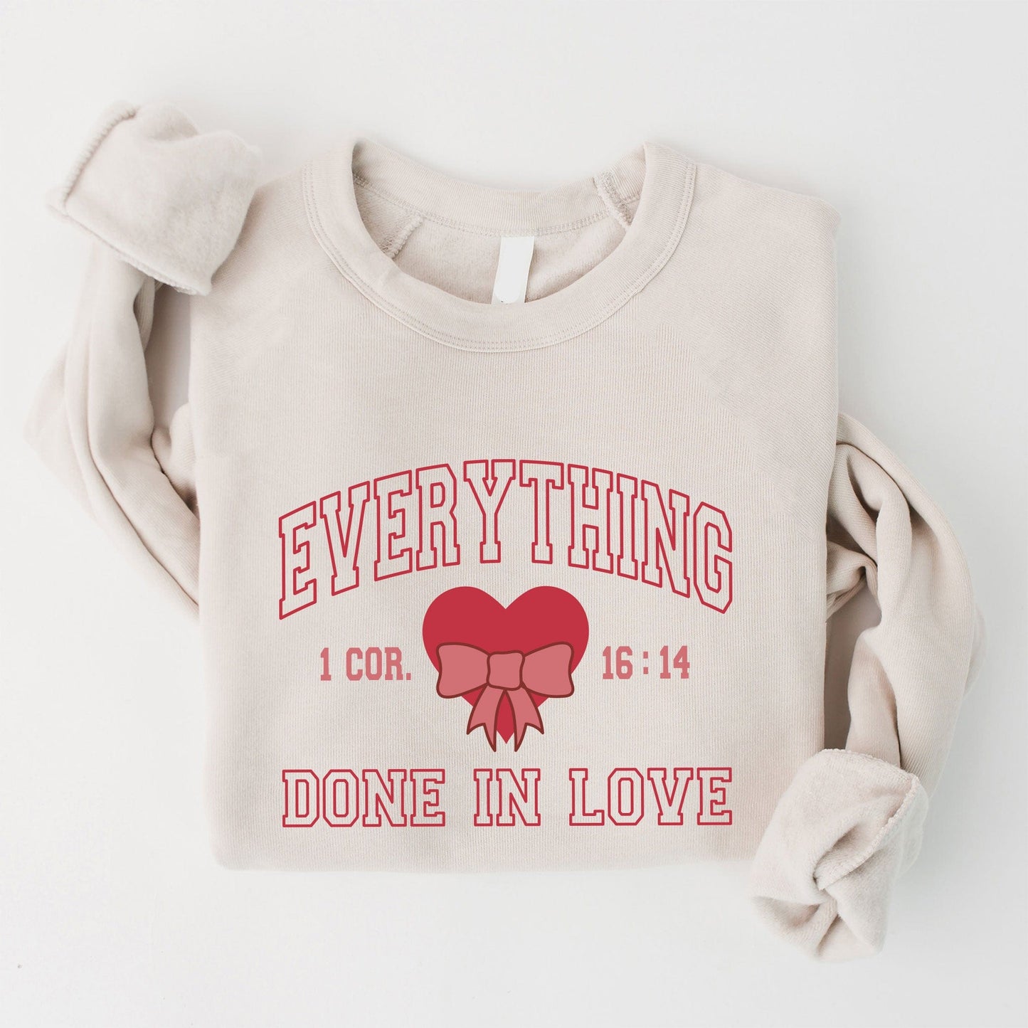 Embroidered Do Everything in Love Sweatshirt Style001