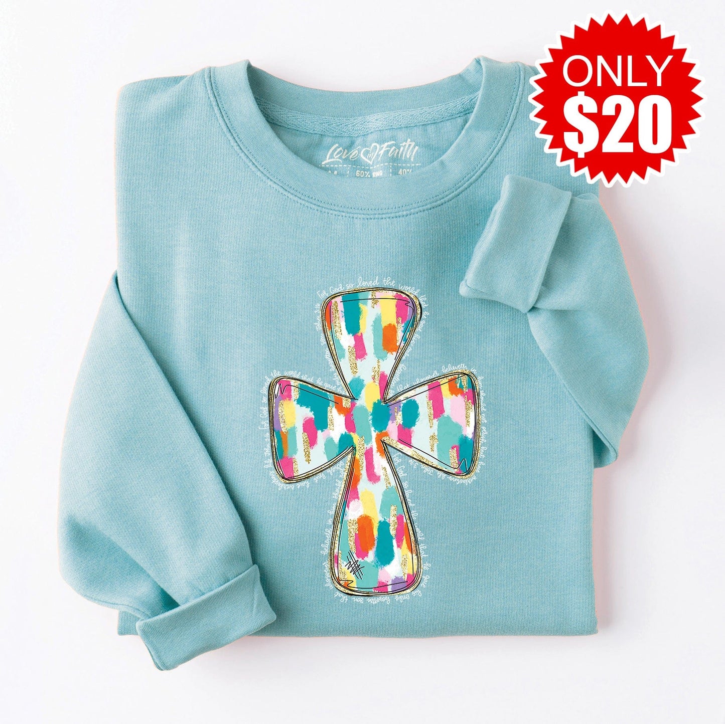 John 3:16 Cross Sweatshirt - 20