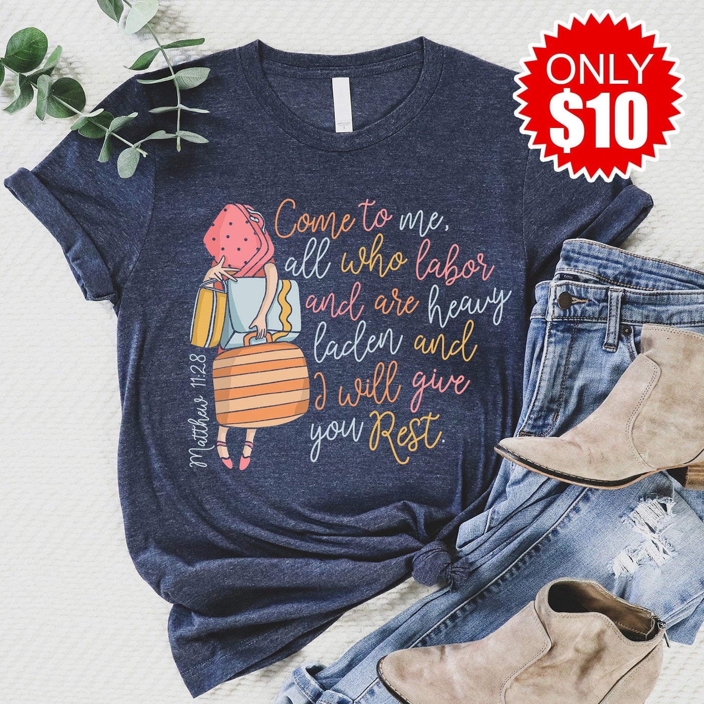 I Will Give You Rest Tee - 10