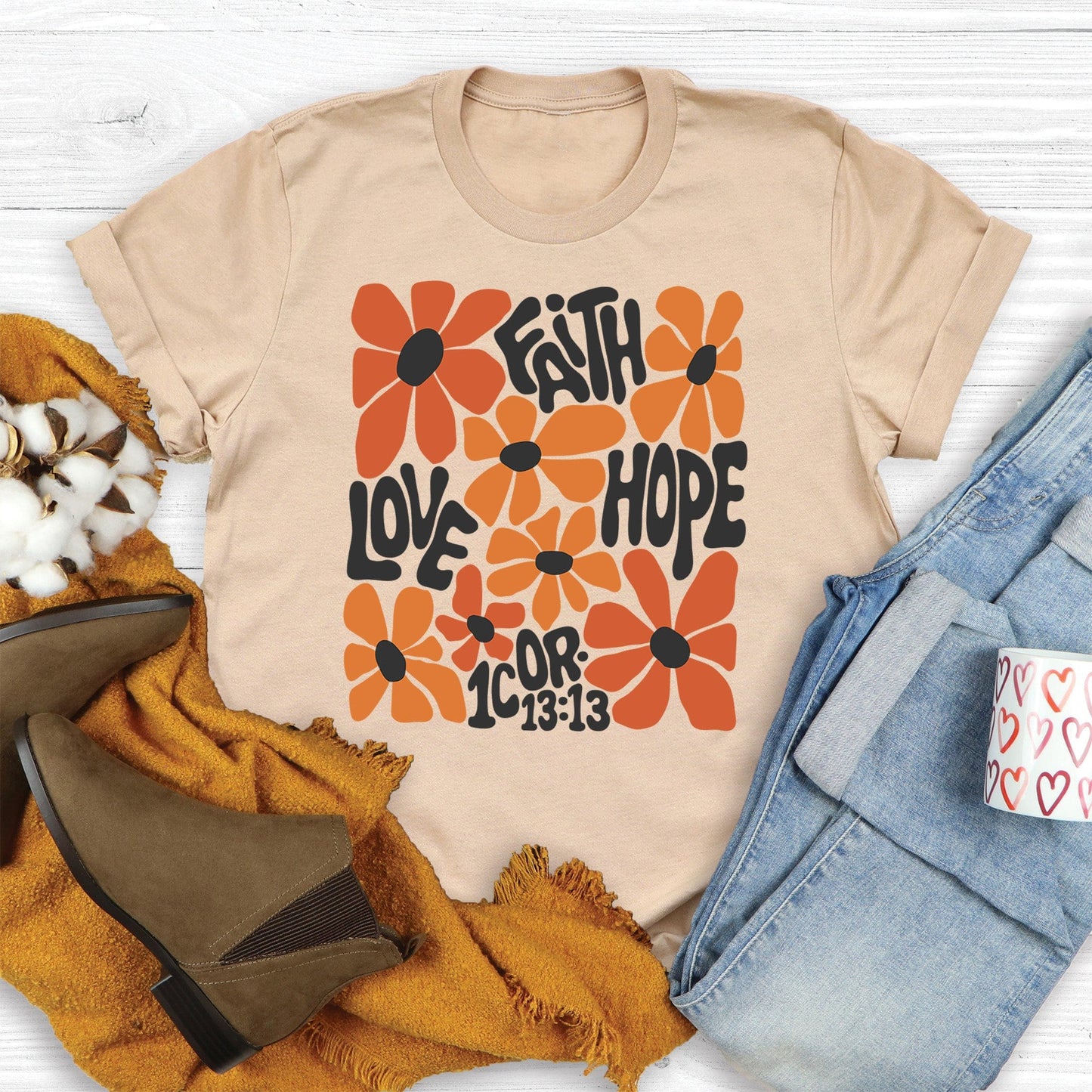 Faith Love Hope Boho Tee