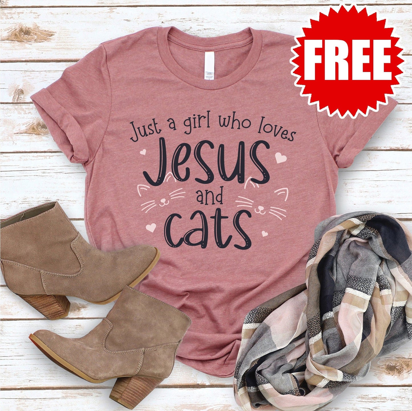 Jesus and Cats Tee - 0
