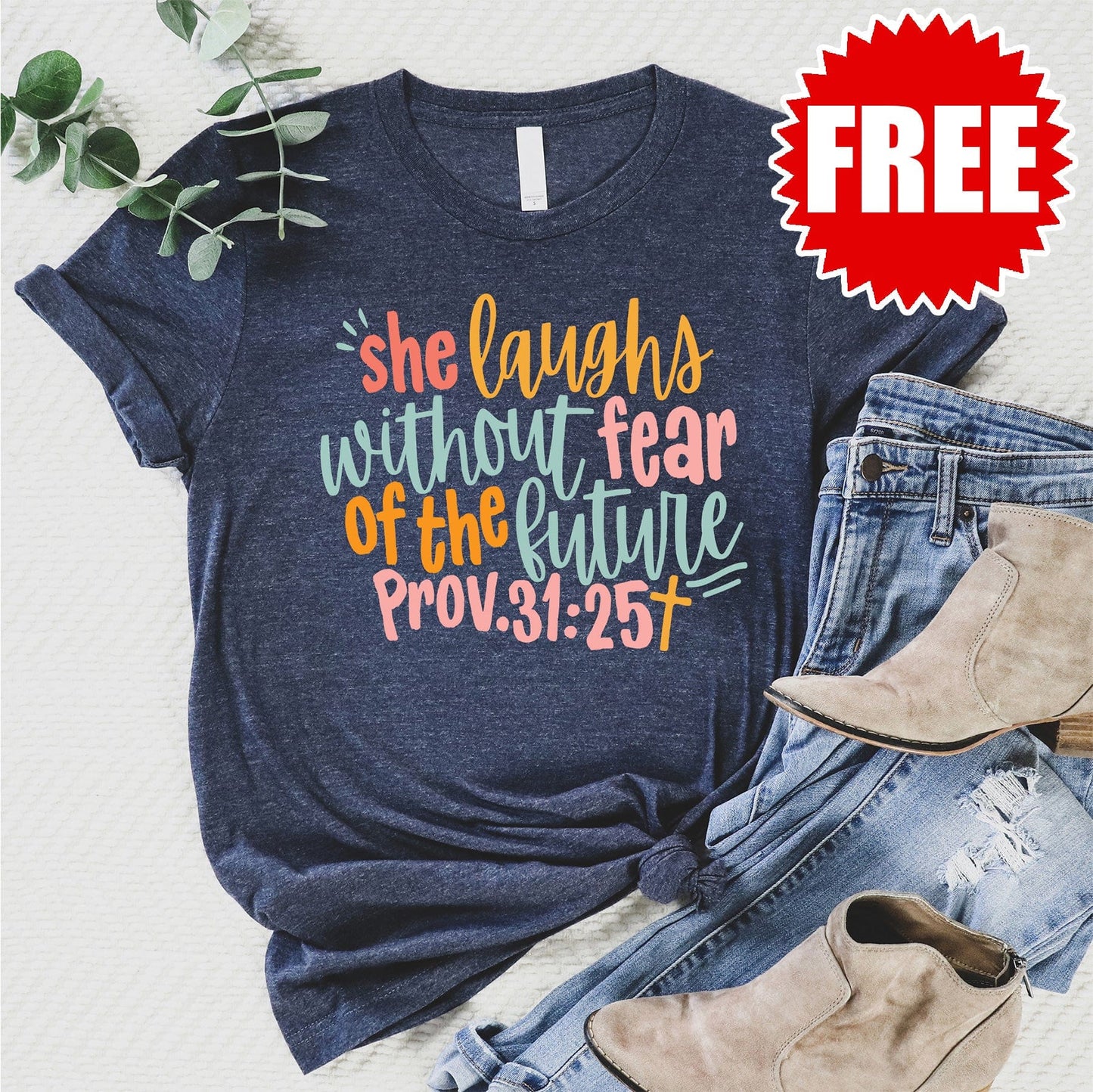 She Laughs Script Tee - 0